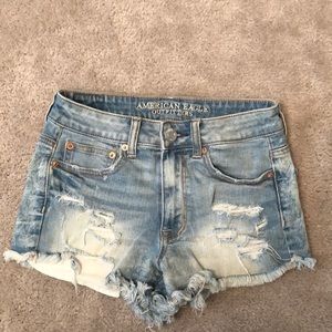 American Eagle high rise festival shorts